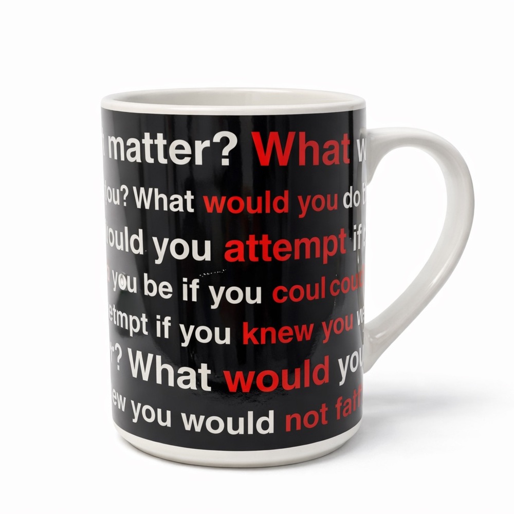 Inspirational Encouragement Coffee Mug Hallmark Cozy Gift Black Red Ceramic Cup